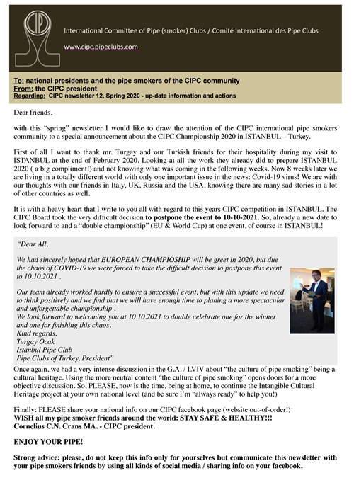 国際パイプスモーキングの日(2月20日)